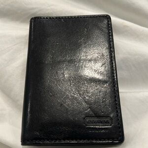 Coach leather credit card holder